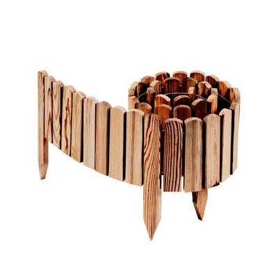 Zdjęcie produktu dla Woodygift Płotek ogrodowy drewniany 200 x 10 cm palisada ogrodowa obrzeże trawnikowe rabatka płotek do ogrodu