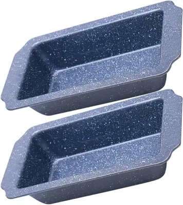 Produktbild von 2 Kastenformen aus Kohlenstoffstahl in Marmoroptik, antihaftbeschichtet, für Toastbrot, poliert und sicher für die professionelle Bäckerei und Küche