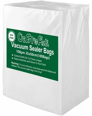 Imagen del producto de Bolsas de vacío para alimentos - 35 x 50 cm - 100 unidades - Para sous vide y congelador