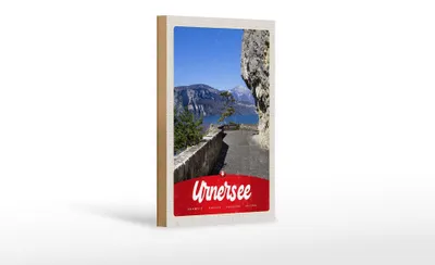 Produktbild von Holzschild Reise 12x18 cm Urnersee Schweiz Europa Gebirge Urlaub