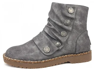 Produktbild von Blowfish Cozy up Damenschuhe Stiefeletten Reißverschluss Stiefel Grau Freizeit