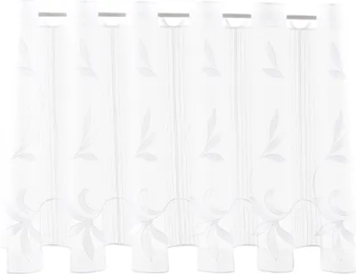 Produktbild von Gardinen Kranzusch Scheibengardine Lochstickerei  55x232,5 cm H/B Weiß Bistrogardine Vorhang Küche 1er Pack