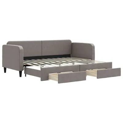 Obrázok produktu pre vidaXL Rozkladacia posteľ so zásuvkami Taupe 80x200 cm Látka