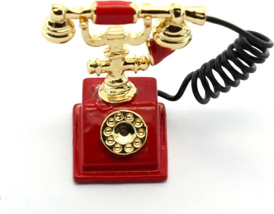 Produktbild von Masstab 1:12 Mini Telefon als Puppenstube Schreibtisch Dekor