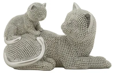 Immagine prodotto di Decorazione per chat "Sparky" con gattino, 19x9x13 cm, color argento