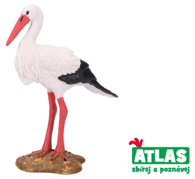 Produktbild von Naturgetreue Storch Figur handbemalt, wasserfest und nahezu unzerbrechlich 8,5 cm