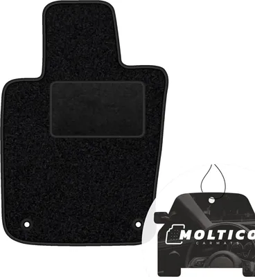 Produktbild von moto-MOLTICO Fahrer Fußmatte Auto Velours Fahrerseite Autoteppiche Schwarz Fahrermatte 1-teilig passend für Ferrari F355 1994-1999