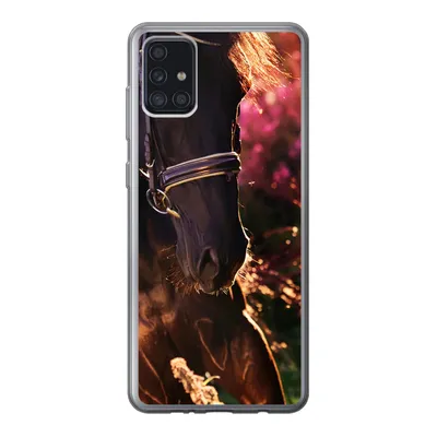 Produktbild von MuchoWow® Handyhülle Schutzhülle Hülle für Samsung Galaxy A52 5G Pferd - Sonne - Porträt Silikon Softcase Handy Hülle - Umschlag