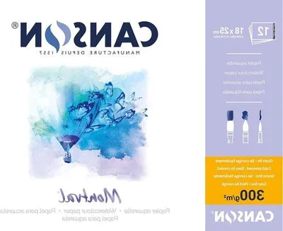 Produktbild von Kaltgepresstes Aquarellpapier 300g 18x25cm weiß 12 Blatt