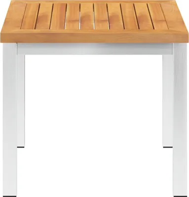 Produktbild von vidaXL Garten-Beistelltisch 45x45x38 cm Massivholz Akazie & Edelstahl