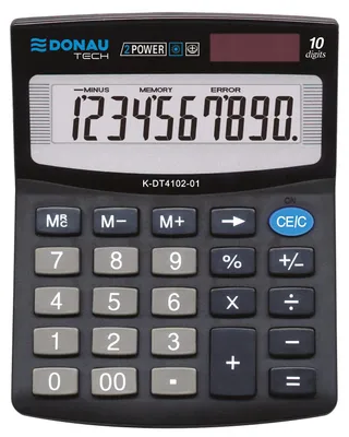 Image de Donau Tech K-DT4102 Calculatrice à 10 chiffres 122x100x32mm noir