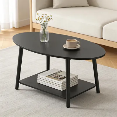 Produktbild von Couchtisch Wohnzimmertisch 100x53x45cm Schwarz