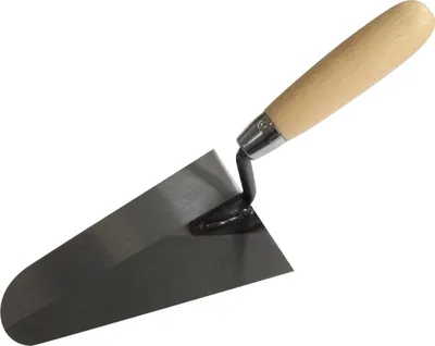 Image de Truelle italienne - acier - ronde - bois - 180 mm