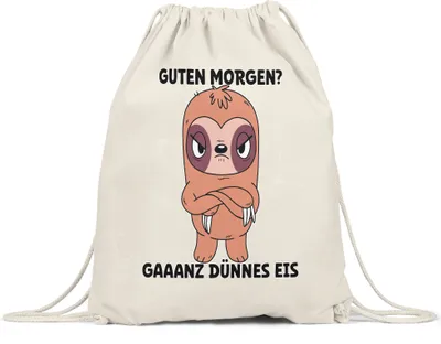 Produktbild von Guten Morgen? Gaaanz Dünnes Eis Turnbeutel Gymsack Good Morning Job Chef Kollegen Langschläfer Schlafmütze Morgenmuffel
