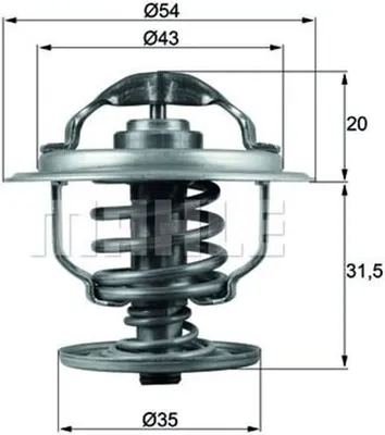 Produktbild von Mahle Thermostat für Audi Seat Skoda VW