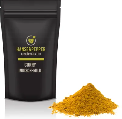 Produktbild von 1kg Currypulver Curry Indisch mild Top 1A Aromatisch natürlich vom Hanse&Pepper Gewürzkontor - Gourmet Serie