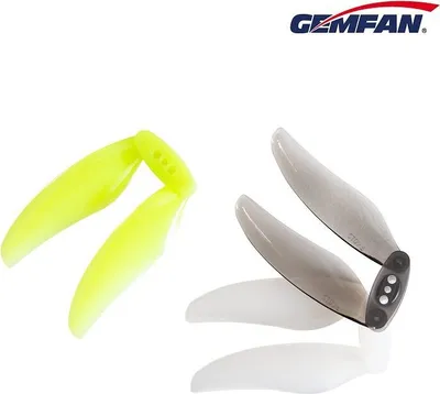 Produktbild von Gemfan Floppy Proppy 4019 faltbarer FPV Propeller 2 Blatt Clear Yellow 4 Zoll