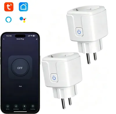 Produktbild von 2er-Set WLAN-Steckdosen, Smart Steckdose mit App-Steuerung, Funksteckdose, Smart Plug, max. 3520 W, 16A WLAN-Steckdose mit Zeitschaltuhr
