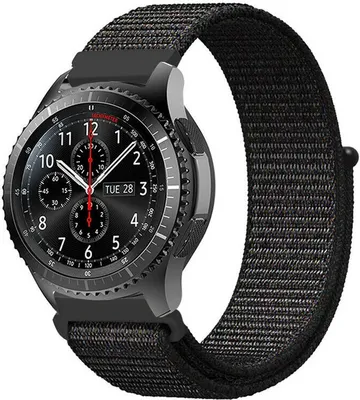 Produktbild von Strap-it Samsung Galaxy Watch 46mm Nylon Armband (Schwarz)