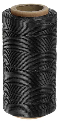 Gewachstes Polyester-Nähgarn 260 m, schwarz, für Leder & Quilten