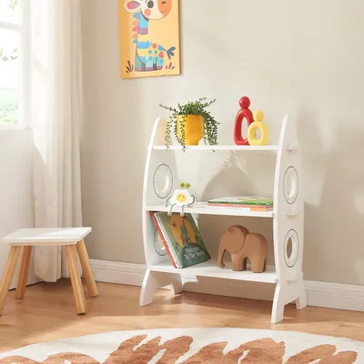 Immagine prodotto di Scaffale per bambini 'Tårnby' per bambini 70 x 55 x 25 cm a forma di razzo Bianco