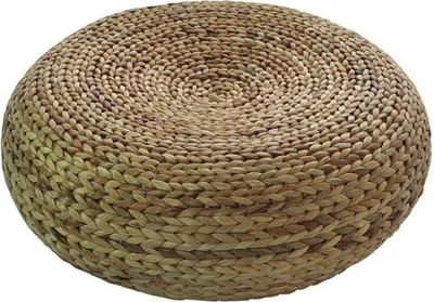 Zdjęcie produktu dla Drobny azjatycki stołek orientalny ręcznie robiony narcyz rattan brązowy D50xH18cm