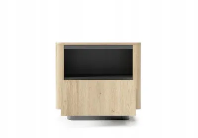 Produktbild von Nachttisch Torro Eiche Cremona + Schwarz 63,2 x 50,5 x 38,1 cm