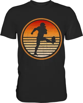 Produktbild von Retro American Football T-Shirt – Black / XXL