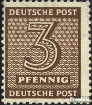 Produktbild von Briefmarken Sowjetische Zone (All.Bes.) 1945 Mi 126Y c  postfrisch Ziffer