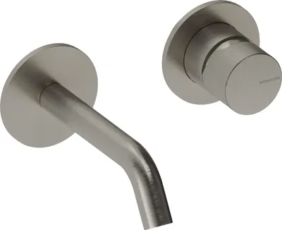 Produktbild von SANYCCES LOOP K ColdOpen Wand-Waschtischarmatur Unterputz mit 14 cm Ausladung inkl. Unterputz-Einbaukörper, Nickel gebürstet