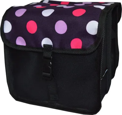 Produktbild von Kinder Fahrradtasche Doppeltasche – Satteltasche für 14-20 Zoll Kinderfahrrad – Gepäckträgertasche, wasserabweisend & leicht 7. Mini - Punkte