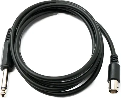 Produktbild von SYSTEM-S Audio Kabel 180 cm 6.35 mm Klinke Stecker zu BNC Stecker AUX Adapter in Schwarz