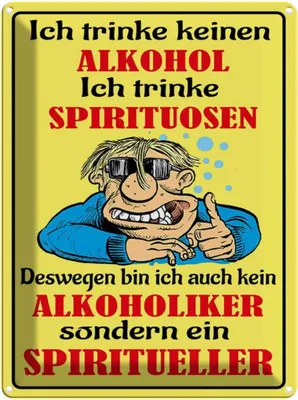 Produktbild von vianmo Blechschild 40x30 cm Kein trinke Spirituosen Spruch Zitat