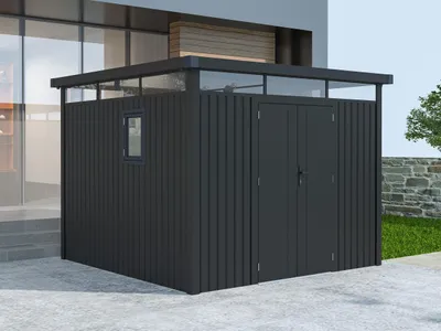 Produktbild von Metall Gerätehaus Modell Style 7,56 m² Anthrazit