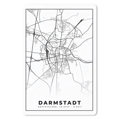 Produktbild von MuchoWow® Mauspad Mousepad Karte - Darmstadt - Stadtplan - Wegbeschreibung 18x27 cm - Mousepads - Maus Mat - Pad - Mausunterlage