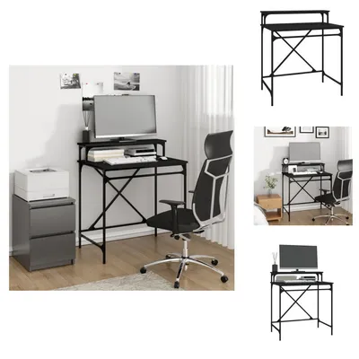 Obrázok produktu pre vidaXL Stôl čierny 80x50x90 cm materiál na báze dreva a železa - Stoly
