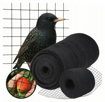 Zdjęcie produktu dla Siatka ochronna dla ptaków - siatka balkonowa 10x10 metrów - siatka ogrodowa - siatka ochronna - siatka czarna - siatka 10x10