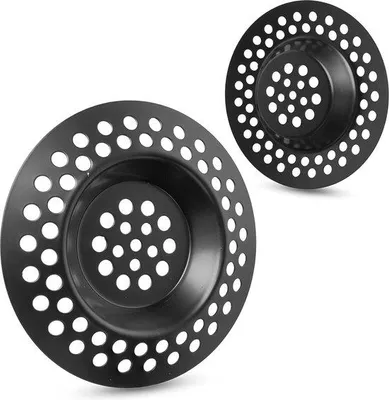 Produktbild von Famanu Abflusssieb für Küche und Bad - 2 Stück, rostfreies Edelstahl, Ø 70 mm außen