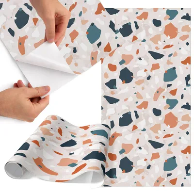 Zdjęcie produktu dla Folia do mebli 65 x 130 cm – folia samoprzylepna do mebli – folia samoprzylepna – folia do mebli – folia do mebli kuchennych – folia samoprzylepna do kuchni – folia do szafek – wodoodporna – zmywalna – samoprzylepna – bez pęcherzyków powietrza – usuwalna bez pozostawiania śladów – kolorowy wzór