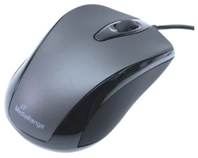 Produktbild von Maus USB 3 Tasten 1000 DPI symmetrisch Grau OPTISCHER SENSOR