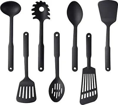 Imagen del producto de Juego de utensilios de cocina de nylon, de 7 piezas, resistente al calor, libre de BPA, color , antiadherente, apto para lavavajillas