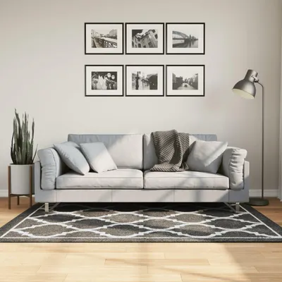 Zdjęcie produktu dla vidaXL Dywan zmywalny czarno-biały 120x180 cm antypoślizgowy