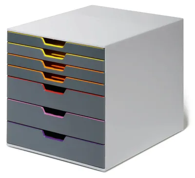 Obrázok produktu pre Durable Varicolor 7, Šedá, Viacfarebný, C4, A4, 7 zásuvka/zásuviek, 280 mm, 356 mm