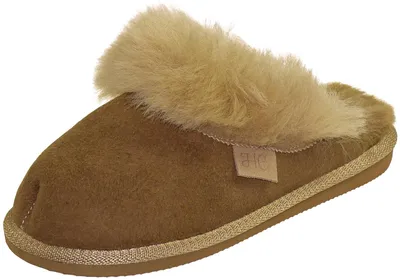 Produktbild von Harrys-Collection Pantoffeln Damen Lammfell Hausschuhe, beige, 38