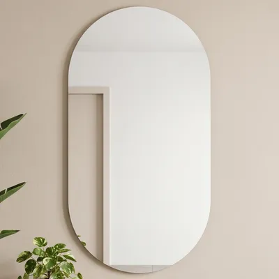 Produktbild von Planetmöbel Spiegel oval 50 x 90 cm, dekorative Wandspiegel groß, Spiegel ohne Rahmen