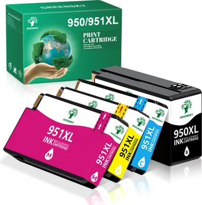 Produktbild von 4x Greensky Druckerpatronen kompatibel für Epson 950XL 951XL für HP Officejet Pro 8600 8610 8615 8620 8630 8640 8660 8616 8625 8100 251dw