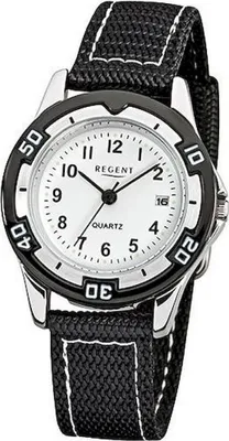 Image de Montre Regent noire F-318 Enfants Montre à quartz analogique URF318