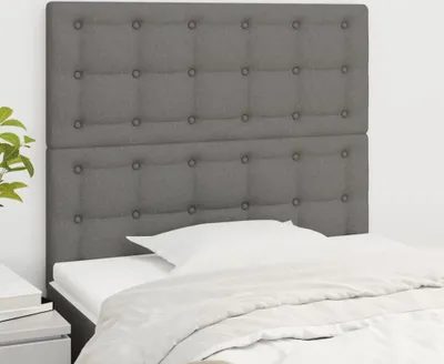 Produktbild von "Rabatt" Bettkopfteil modern - Kopfteil für Bett - Dunkelgrau 80x5x118/128 cm Stoff - Kopfteile CC4021