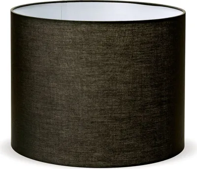 Obrázok produktu pre Tienidlo (Ø 40 cm), textilné, výška 30 cm, okrúhle, montáž na objímku E27 42 mm, náhradné tienidlo pre závesné lampy, stojacie lampy, stolové lampy, čierne