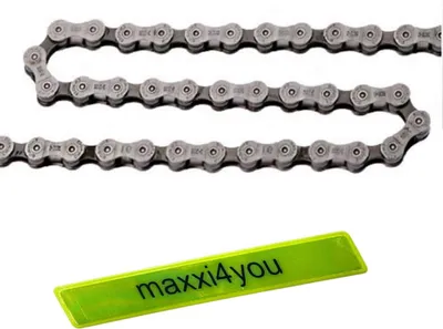 Produktbild von Shimano Kette CN-HG53 9-Fach 116 Glieder inkl. maxxi4you Reflexband